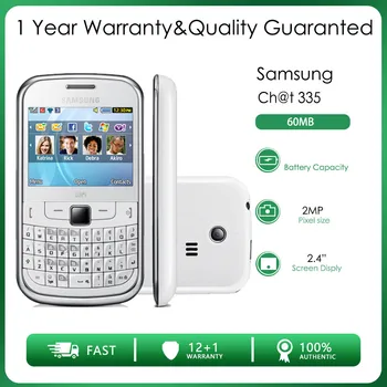 Оригинальный Разблокированный Samsung Ch @ t 335 S3350 GSM 60 МБ Мини-SIM 2MP 2.4 