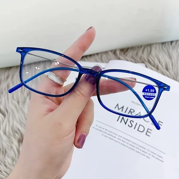 Очки для чтения с синим светом, полнокадровые очки для мужчин и женщин, квадратные оптические компьютерные очки с защитой от радиации