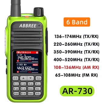 Портативная рация ABBREE AR-730 Не Проводная Связь на Большие расстояния Беспроводная Частота Копирования Погодный канал NOAA Прием Двусторонней радиосвязи