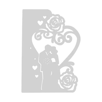 Пригласительные на свадьбу Штампы для резки металла Трафареты для декоративного скрапбукинга своими руками A0KF