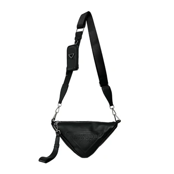 Роскошные сумки с треугольным дизайном, женские однотонные сумки через плечо, большая вместительная Черная сумка-тоут с двумя ремешками для кошельков