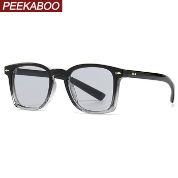 Серо-коричневые летние солнцезащитные очки Peekaboo в стиле ретро, женские квадратные солнцезащитные очки uv400, мужские, прямая поставка, хит продаж 2023 года