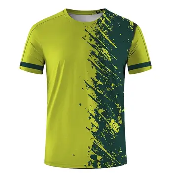 Спортивная серия Бадминтон Теннис Летняя мужская быстросохнущая футболка с 3D-принтом, Модная солнечная свободная качественная одежда с коротким рукавом