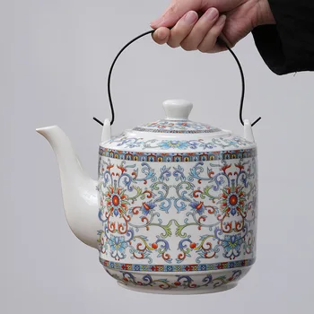 Термостойкий керамический чайник с фильтром-сеткой, чайник для холодной воды объемом 2 л, китайский чайник, чайник большой емкости