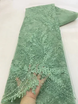 Французская кружевная ткань 2022 года, высококачественный новый материал для шитья из сетки с блестками, вечерние свадебные платья, Нигерийская сетка, африканская вышивка, тюль