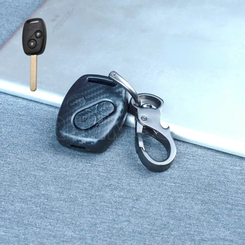 Чехол для ключей от автомобиля из углеродного АБС-пластика, брелок для ключей, кольцо-держатель для Honda Accord Civic CRV Pilot, дистанционный ключ, 2, 3 Кнопки, Защитная крышка