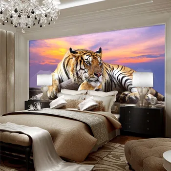 бейбехан Пользовательские Фотообои Тигр Обои С Животными 3D Большая Фреска Спальня Гостиная Диван ТВ Фон 3D Настенные Фрески