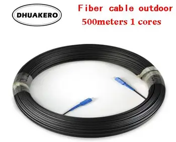 бесплатная доставка AB180B 1core outdoor 500M Simplex FTTH Drop SC SM G657 Волоконно-оптический патч-корд соединительный кабель