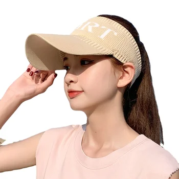 модная женская солнцезащитная Шляпа летняя бейсболка вязаный Пустой цилиндр женская Остроконечная кепка Уличная походная шляпа Велосипедные солнцезащитные кепки для путешествий